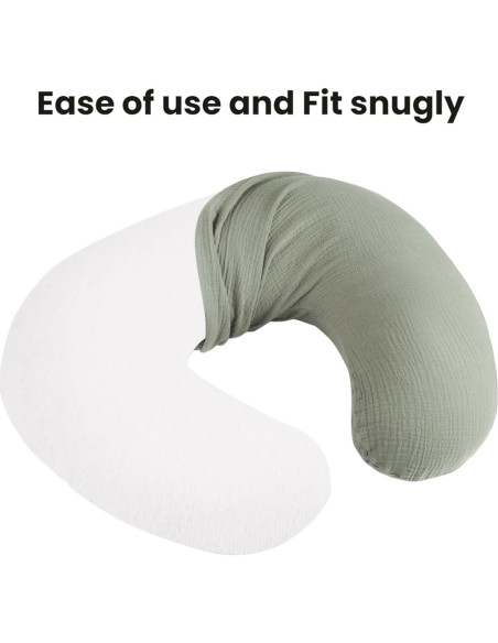 Fundas de Almohada de Muselina Konssy - 2 Piezas Suaves para Lactancia