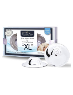 Escudos de Pezón de PlataPed 100% Plata Pura XL - Alivio Lactancia