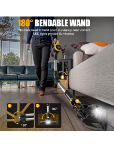 Aspiradora Inalámbrica Ecarke 350W 30KPa 6 en 1 Ligera 2