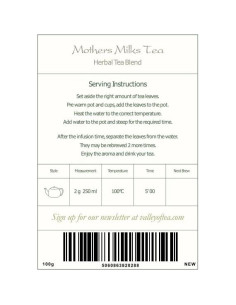 Té de Lactancia Orgánico Valley of Tea 100g - Sin Cafeína 2