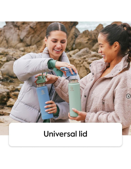 Botella Acero Inoxidable Takeya 1.89L Tapa Pajilla Pepino