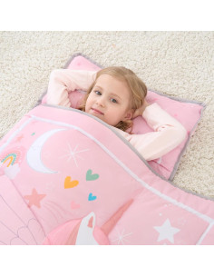 Esteras para Siesta UOMNY Unicornio Rosa 135x53 cm con Almohada 2