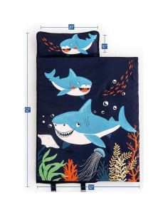 Colchoneta para Siesta PHF Shark con Almohada Desmontable 132x51cm 2