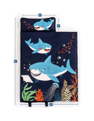 Colchoneta para Siesta PHF Shark con Almohada Desmontable 132x51cm