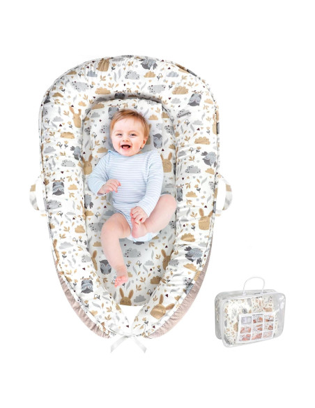 Cojín Portátil para Bebés 0-24 Meses - Nido Viaje Búho