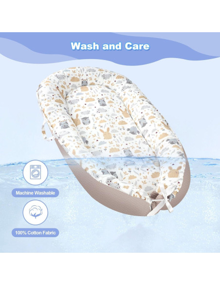 Cojín Portátil para Bebés 0-24 Meses - Nido Viaje Búho