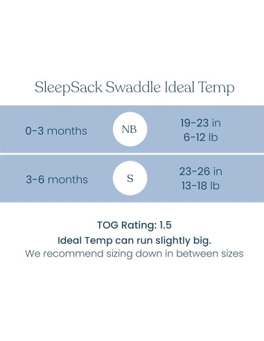 Saco de Dormir HALO Sleepsack Swaddle Ideal Temp 3-6 Meses