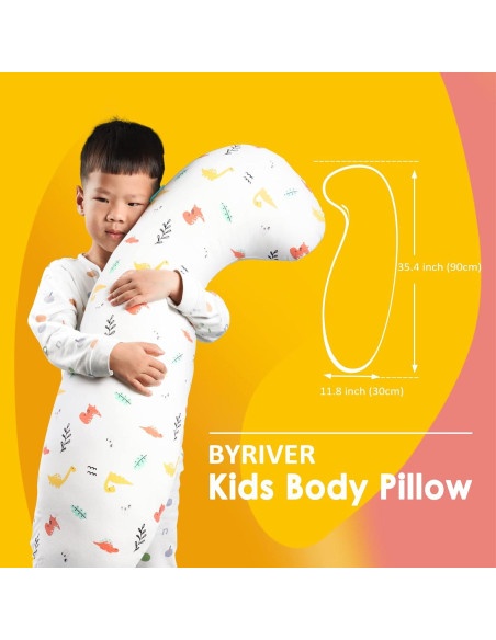 Almohada Corporal BYRIVER 90 cm Dinosaurio Bebé Lavable