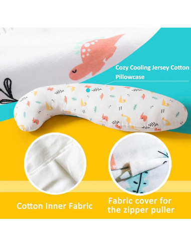 Almohada Corporal BYRIVER 90 cm Dinosaurio Bebé Lavable