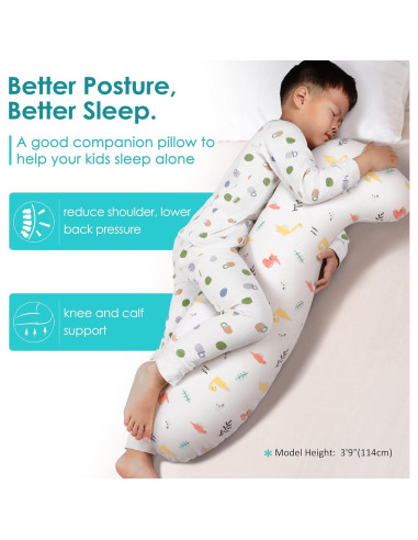 Almohada Corporal BYRIVER 90 cm Dinosaurio Bebé Lavable