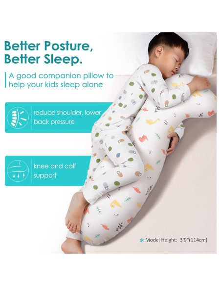 Almohada Corporal BYRIVER 90 cm Dinosaurio Bebé Lavable