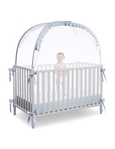 Carpa para Cuna L RUNNZER Gris 140x70 cm Plegable Seguridad Bebé