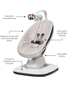 Columpio para Bebé 4moms MamaRoo Multi-Motion Gris Bluetooth 2