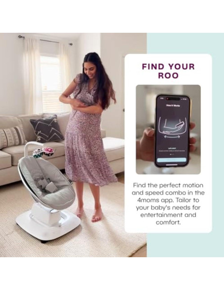Columpio para Bebé 4moms MamaRoo Multi-Motion Gris Bluetooth