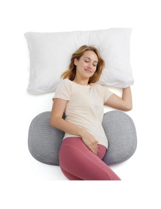 Almohada Portátil para Embarazo Momcozy PP201 Ajustable Gris
