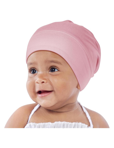 Bonete de Seda para Bebés OLESILK 0-6 Meses Rosa