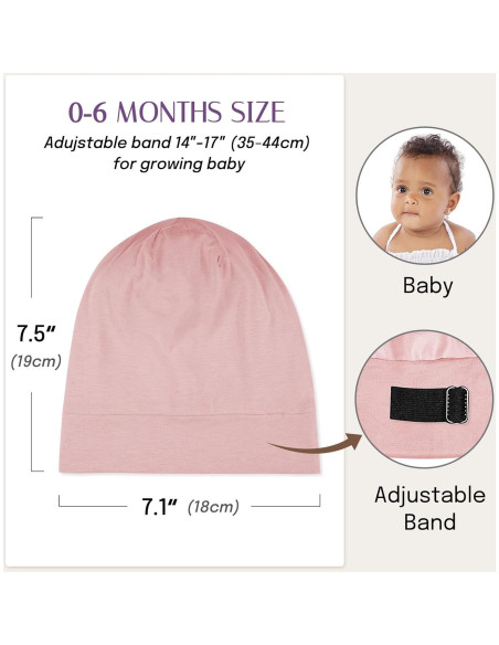 Bonete de Seda para Bebés OLESILK 0-6 Meses Rosa