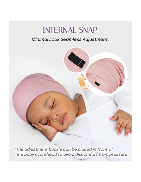 Bonete de Seda para Bebés OLESILK 0-6 Meses Rosa