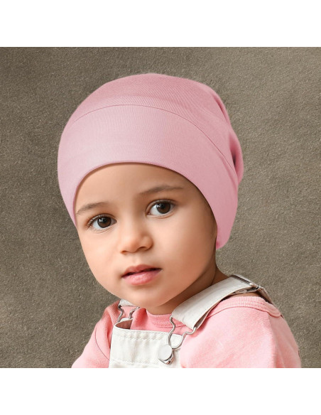 Bonete de Seda para Bebés OLESILK 0-6 Meses Rosa