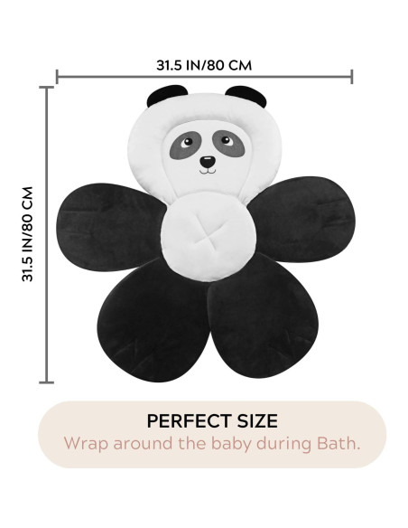 Almohadilla de Baño para Bebés PandaEar - Asiento Suave Negro