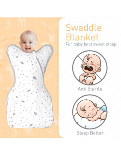 Saco de Dormir Knirose Swaddle 3-en-1 para Bebés 2