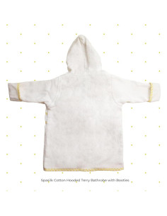 Bata de baño con capucha Spasilk 100% algodón pato blanco 2