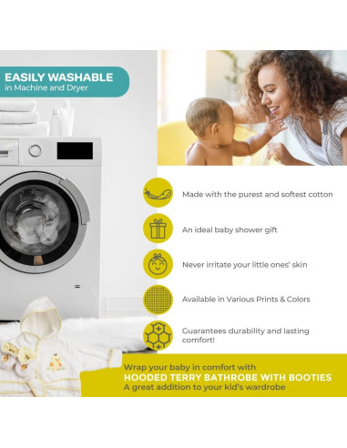 Bata de baño con capucha Spasilk 100% algodón pato blanco