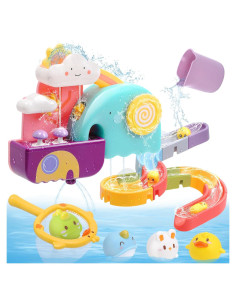 Juguetes de Baño Cute Stone - Pista de Agua y Red para Pescar