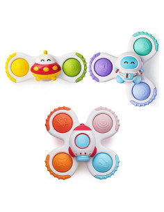 Juguetes de baño giratorios LiKee para bebés 12-18 meses