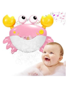 Juguete de Baño Cangrejo YUISTRE Generador de Burbujas Rosa