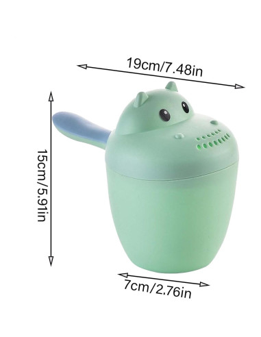 Taza Enjuagadora para Bebés Hipopótamo - PP Verde