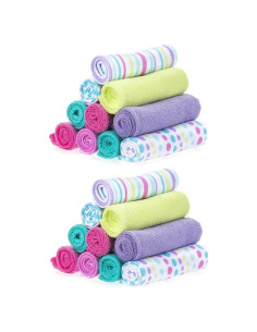 Juego de Toallitas de Lavado Spasilk 20 Piezas Aqua Suaves