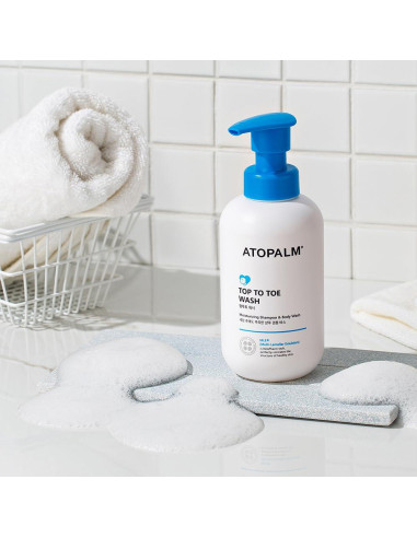 ATOPALM Jabón y Champú para Bebés 2 en 1, 300ml, Hipoalergénico