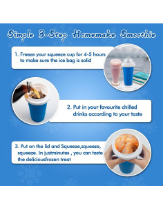 Taza Hacedora de Slushy Fopudy Azul 296 ml Silicona 2