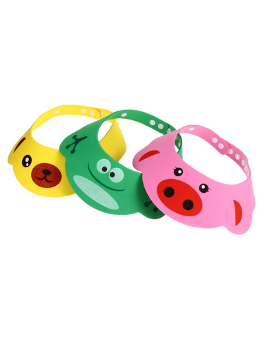Gorro de Ducha Ajustable para Niños 6 Pcs EVA Colorido