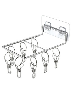 Perchero Autoadhesivo NOOMIEQCF de Acero Inoxidable 19x15cm