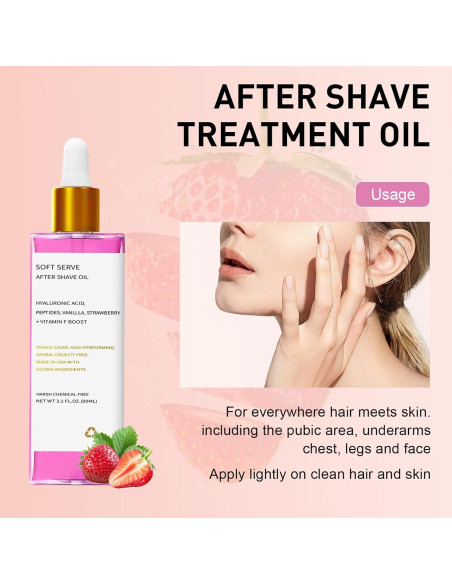 Aceite After Shave EZTZMCN Fresa y Vainilla 90ml Hidratante