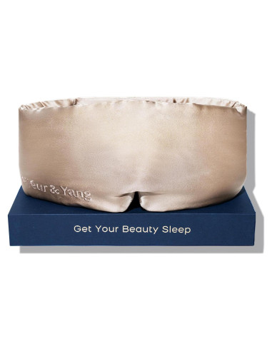 Máscara de Sueño de Seda Fleur&Yang Ajustable 100% Mulberry