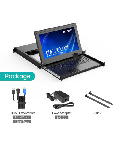 Consola KVM 8 Puertos HDMI MT-VIKI con Adaptador VGA a HDMI