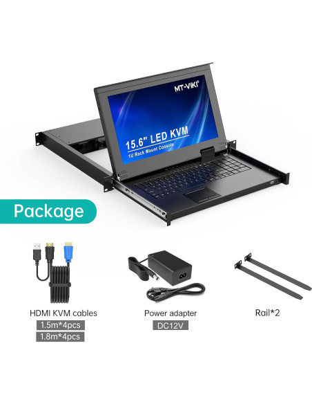 Consola KVM 8 Puertos HDMI MT-VIKI con Adaptador VGA a HDMI