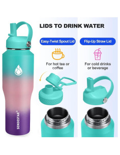 Botella de Agua SENDESTAR 32oz Acero Inoxidable Aislada 2
