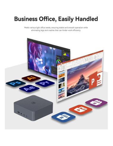 Mini PC Beelink EQI i3-1220P 16GB RAM 500GB SSD Doble Pantalla 4K