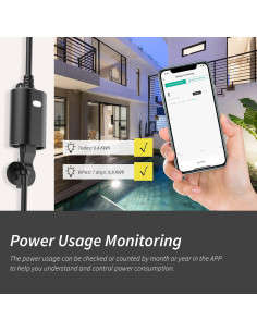 Enchufe Inteligente Exterior Minoston IP65 15A WiFi Control 2