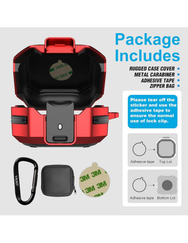 Funda Protectora Valkit para Galaxy Buds FE 2023 - Rojo