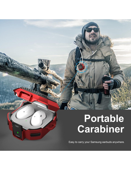 Funda Protectora Valkit para Galaxy Buds FE 2023 - Rojo