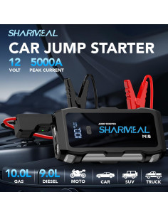 Arrancador de Batería Sharmeal M10-HH-5000A 12V 5000A USB 2