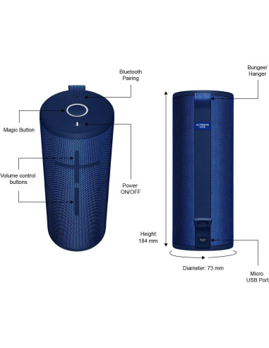Altavoz Bluetooth Portátil Logitech Boom 3 Impermeable 1.4kg