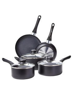 Juego de Utensilios de Cocina Amazon Basics 8 Piezas Negro