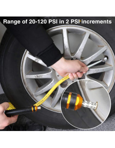 Inflador de Neumáticos Hromee con Medidor 20-120 PSI 33 cm 2