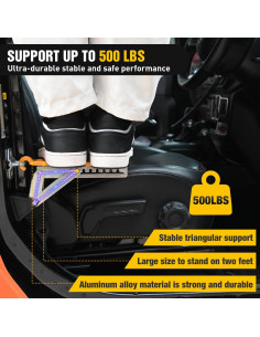 Escalón de puerta de coche Nilight ajustable naranja 226.8 kg 2